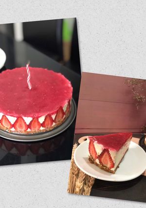 Foto resep Strawberry 🍓 cheese 🧀 cake 🍰