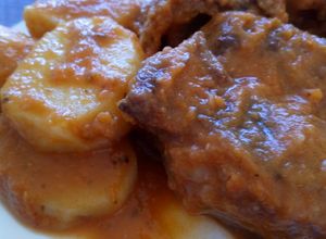Una foto de Falda de ternera guisada (olla exprés)