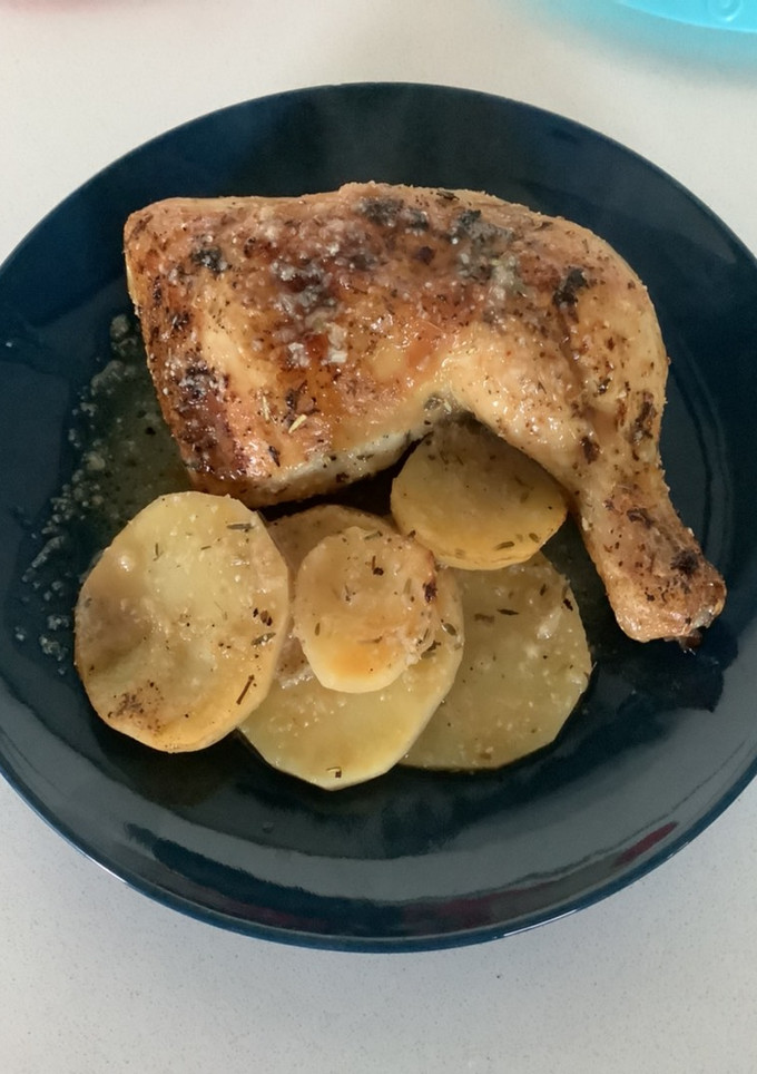 Una foto de Pollo al horno a mi estilo