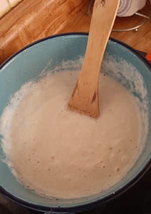 Una foto de Crema de coliflor y papa