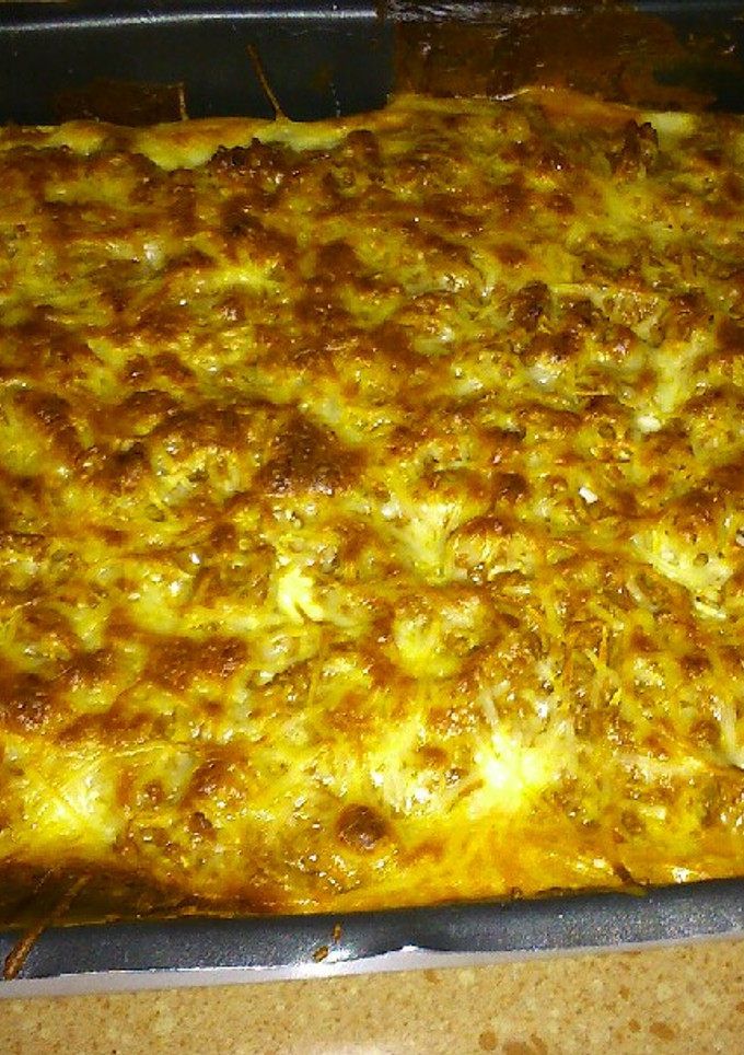 Una foto de Pastel de carne con verduras y bechamel de queso
