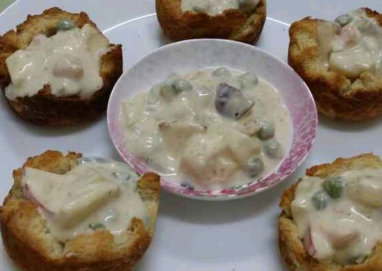 2 Things You Must Know About Russian Salad In Baked Bread Baskets