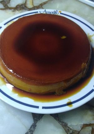 Una foto de Flan de Naranja