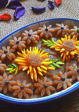 عکسی از دستور حلوا زعفرانی