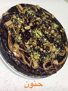 صورة لوصفة كيكة الشوكولا بصوص النسكافيه بطريقتي