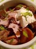 Trikolor-Karotten-Maronen-Suppe
