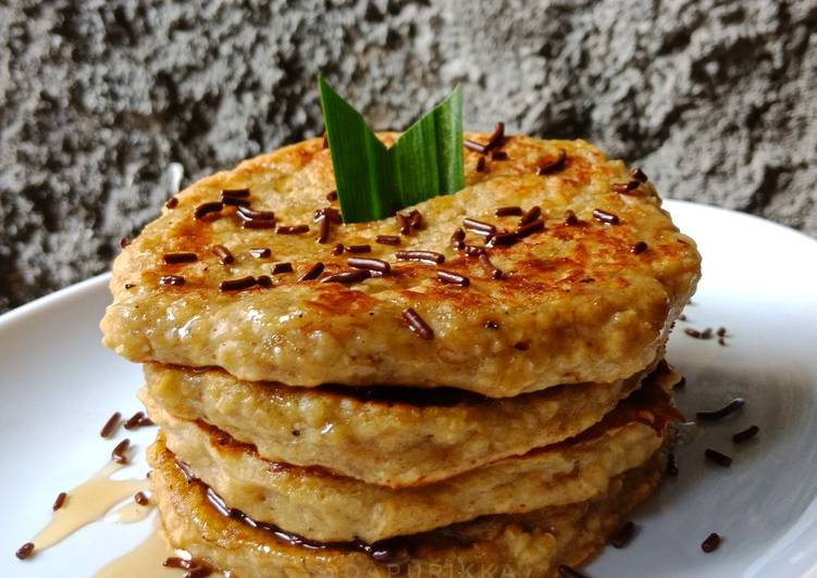 Cara menyiapkan Pancake Oat banana  Cepat