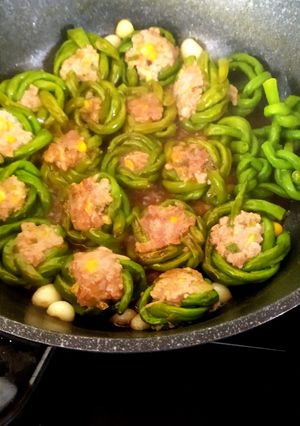 Hình của món Đậu đũa cuộn thịt.
