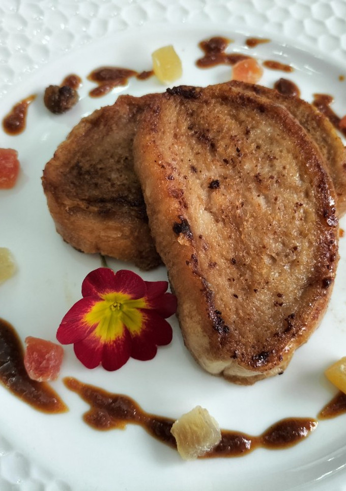 Una foto de Torrijas con toffee