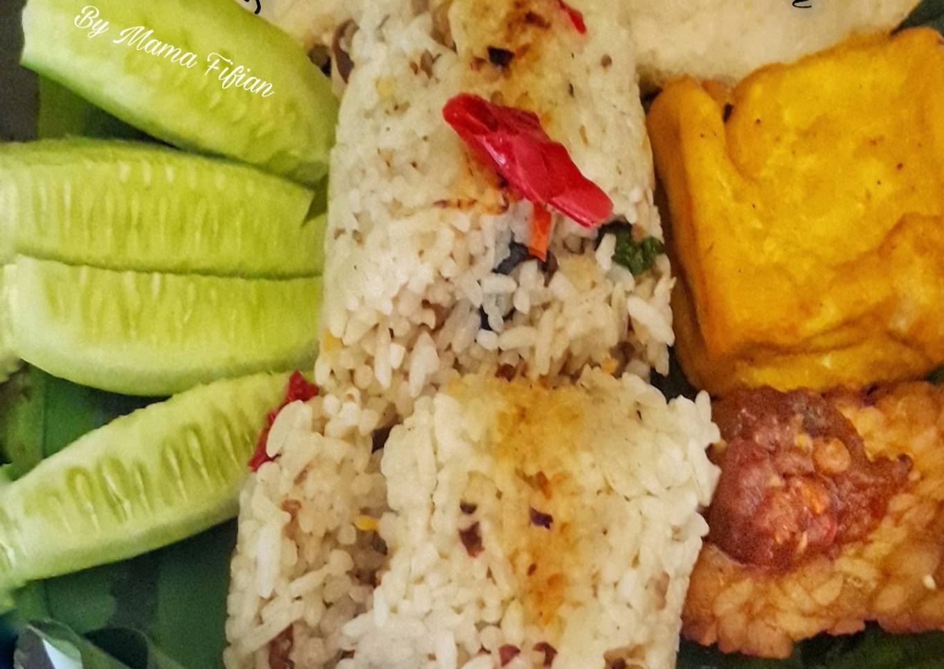 Nasi Bakar Oncom Hitam Saos Tiram