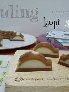Foto resep Puding kopi susu polkadot