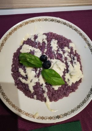 Foto di Risotto mirtilli e crema di gorgonzola
