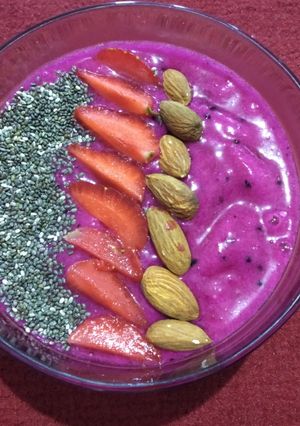 Foto resep Smoothie buah naga dan pisang