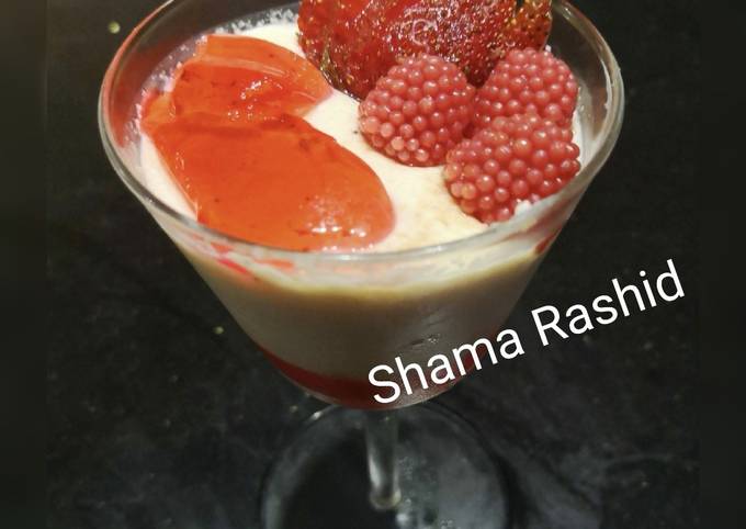 Recipe of Authentic Strawberry pannacotta for Lunch Food