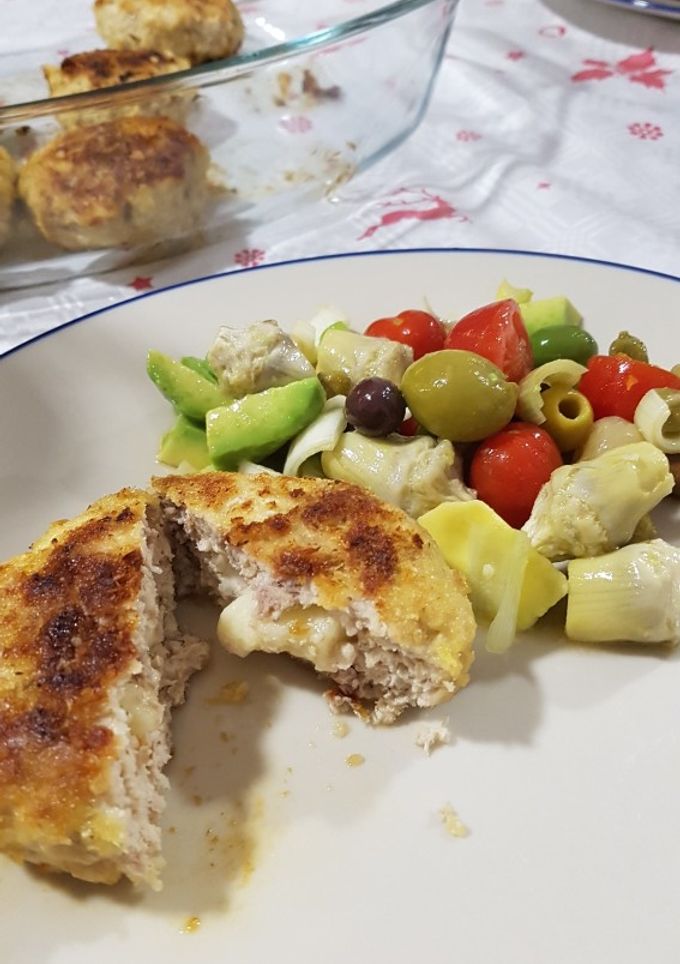 Una foto de Hamburguesas de pavo rellenas con queso Idiazábal