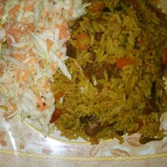Fried rice with cosilow A picture of Fried rice with cosilow.