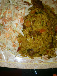 A picture of Fried rice with cosilow.