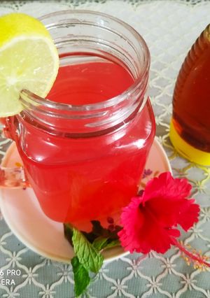 A picture of Hibiscus flowers Tea.