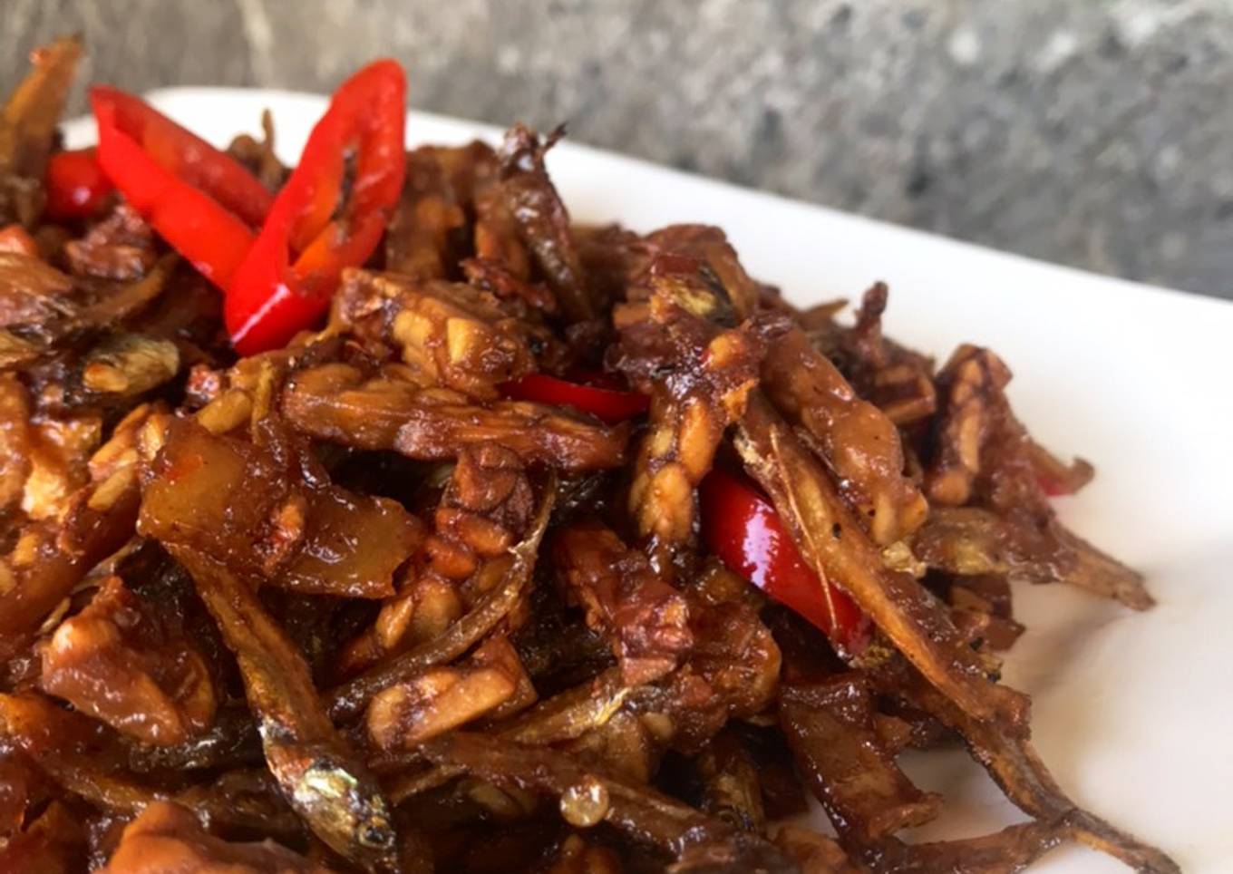 Tempe Teri Kentang Goreng Manis