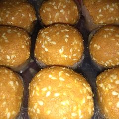 Besan Ladoo A picture of Besan Ladoo.