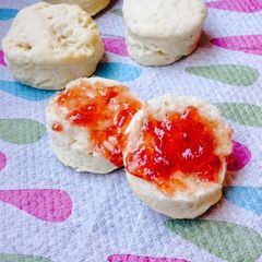 A picture of Mini Coconut Biscuits ~ A 3 ingredient recipe.