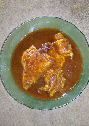 Foto resep Dadar telur bumbu kacang