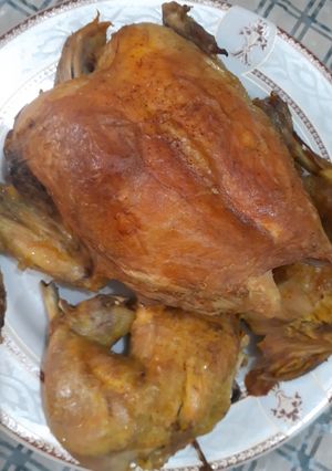 عکسی از دستور مرغ شکم پر سوخاری