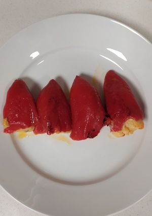Una foto de Pimientos rellenos de bacalao