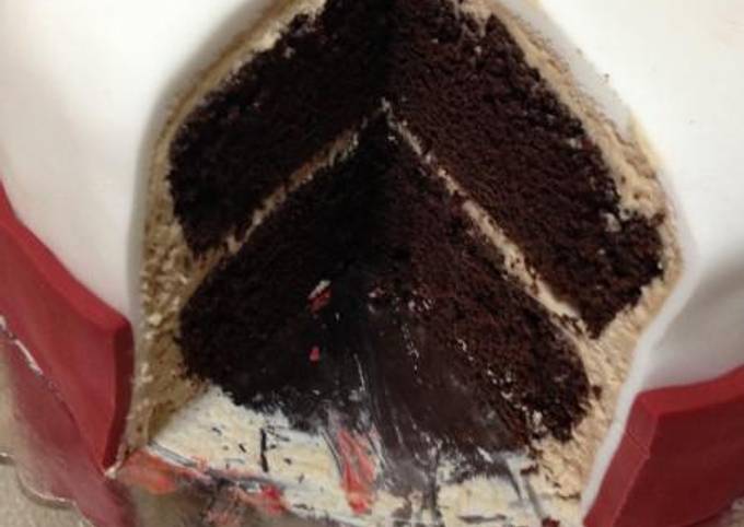 κύρια φωτογραφία συνταγής Κέικ με κακάο ιδανικό για τούρτες με ζαχαρόπαστα