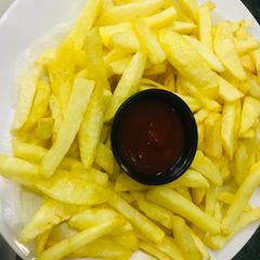 Crispy garlic french fries A picture of Crispy garlic french fries.
