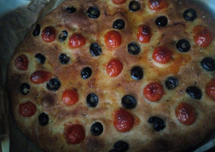 Focaccia, fácil y rápida