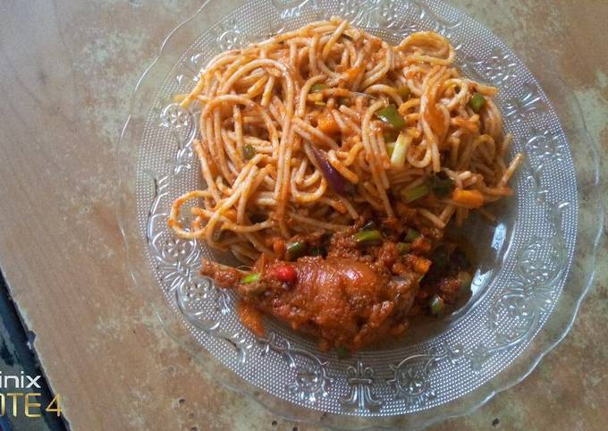 How to Prepare Speedy Spaghetti and chicken