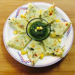 A picture of Corn sooji dhokla.