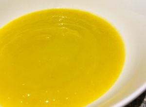 Una foto de Crema de zapallo y poro