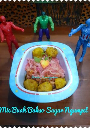 Foto resep Mie Buah Bakso Sayur Ngumpet