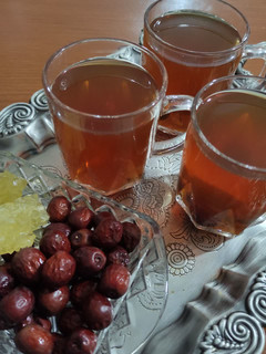 عکسی از دستور دمنوش بِه عناب