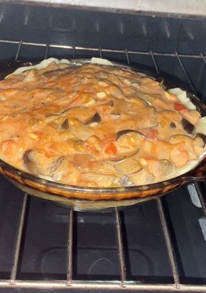 Una foto de Tarta de berenjenas y tomate