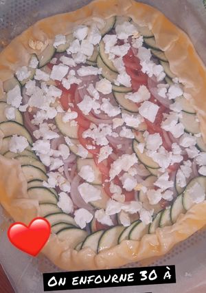 Une photo de Tarte Courgette Tomate Oignon Healthy