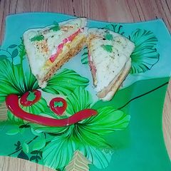 Chicken Tomato Cheese Sandwich A picture of Chicken Tomato Cheese Sandwich.