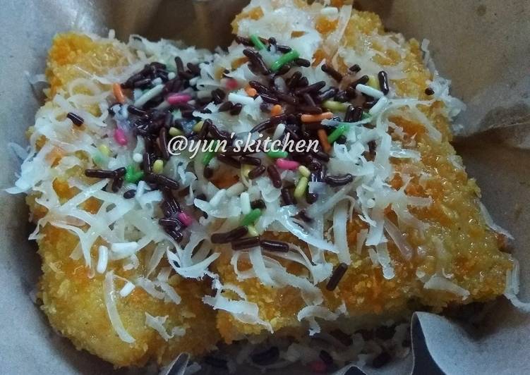 Pisang crispy coklat keju