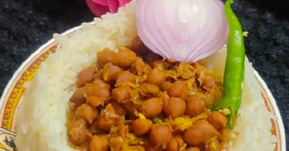 काले चने और चावल (Kale chane aur chawal recipe in Hindi) रेसिपी बनाने
