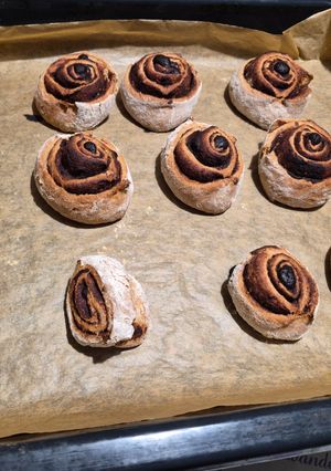 Vegán cukormentes teljes kiőrlésű kakaós csiga recept fotója
