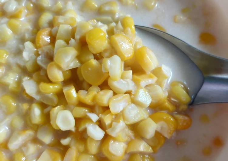 Recipe of Super Quick Homemade Sweet corn with coconut milk (บวดข้าวโพด)