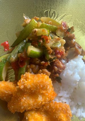 Foto resep Tumis timun tempe