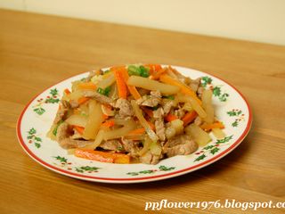 紅白蘿蔔炒肉絲