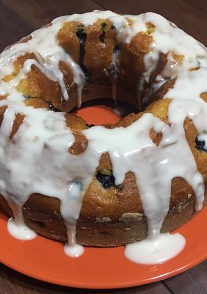 Una foto de Budín de arándanos sin manteca