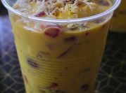 A picture of strawberry custard