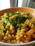 Pasta al curry ahumado (sin colar)
