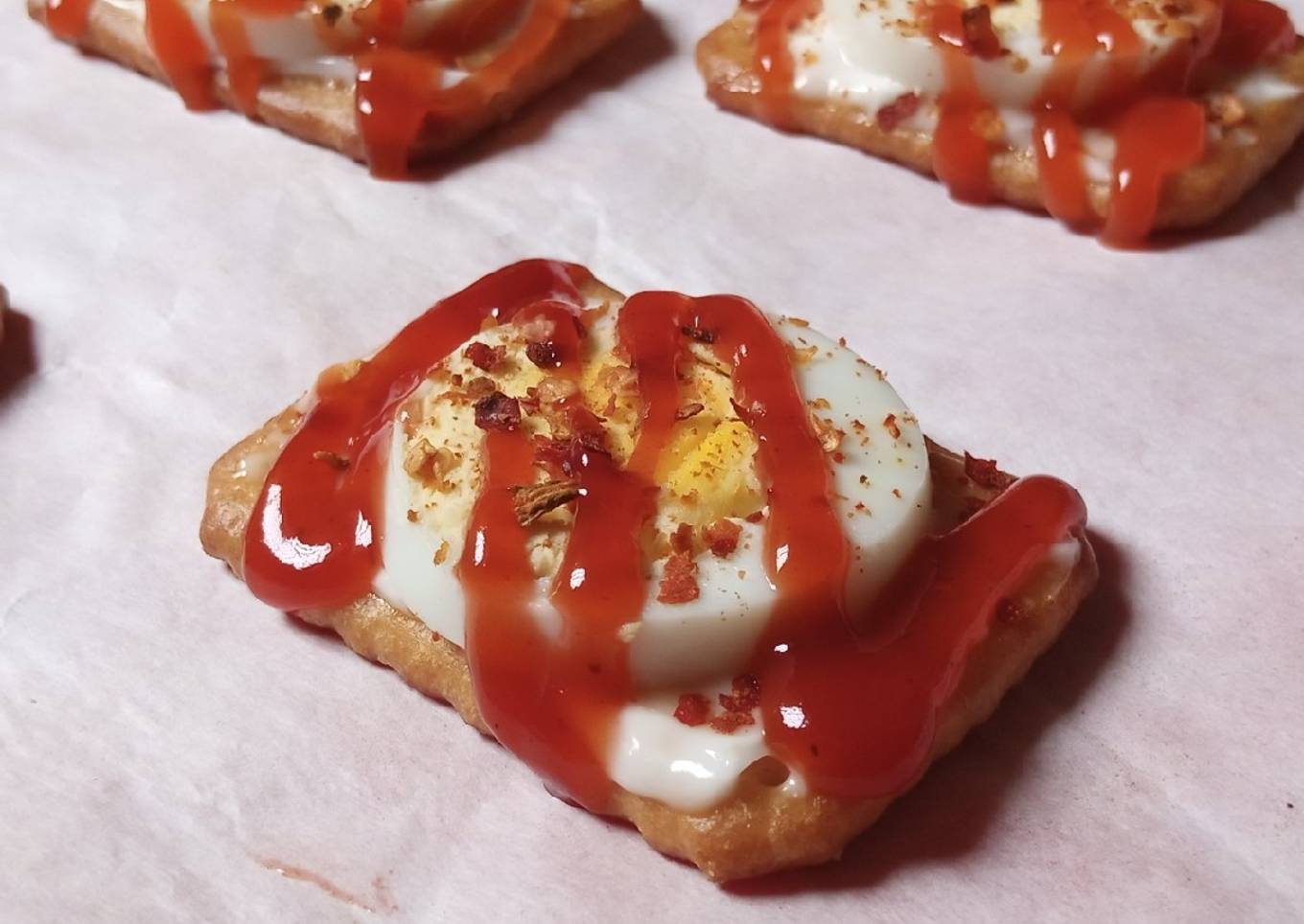 Tuc Egg Canapes