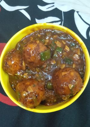 A picture of Veg Manchurian.